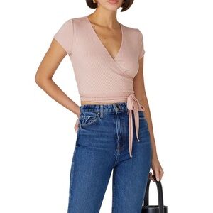 Reformation Wrap Around  Pink Top